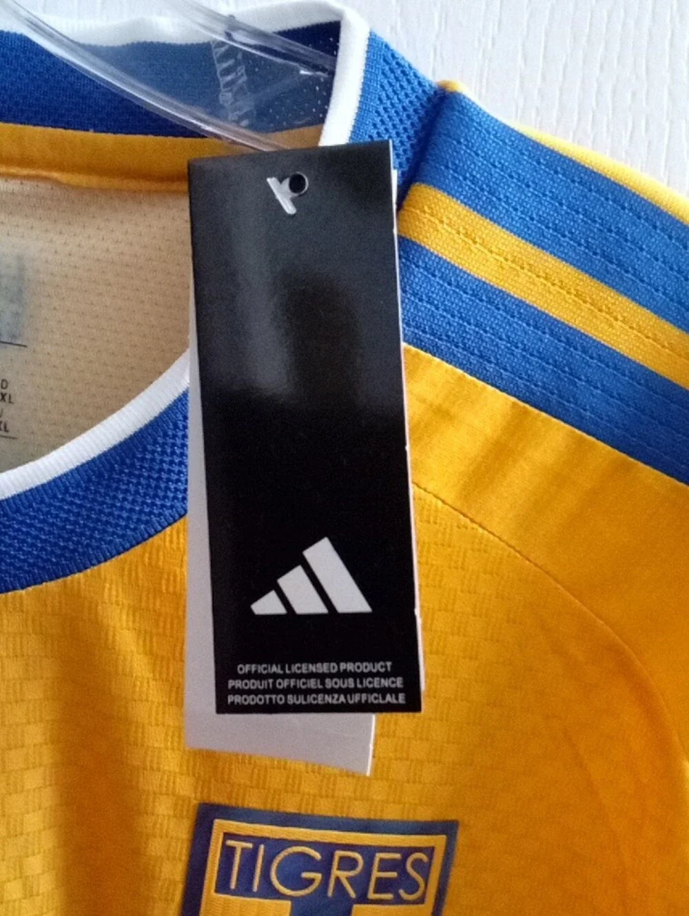 adidas Yellow and Blue Tigres UANL Kids Soccer Jersey
